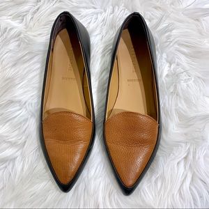 Everlane Modern Point Black Cognac 7.5